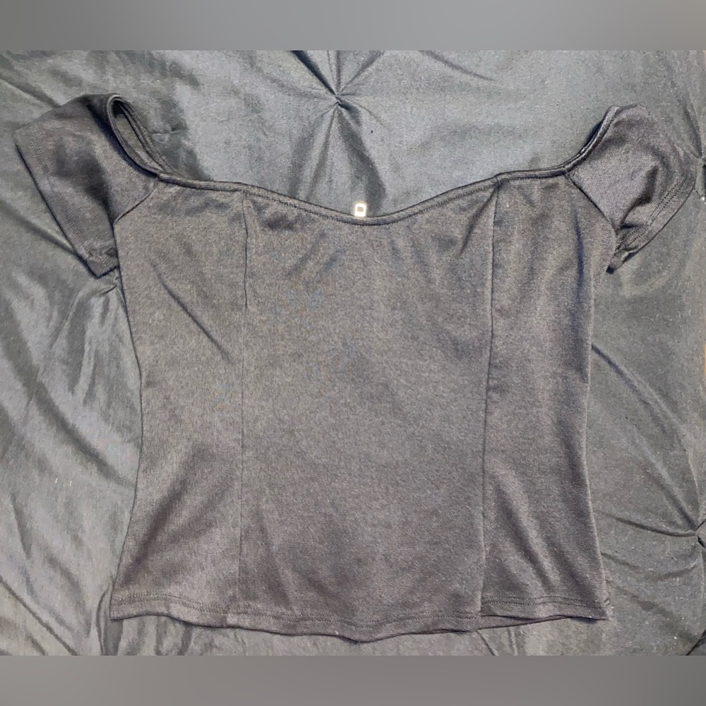 Black Corset-Style Shirt